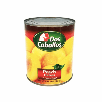 Dos Caballos / Tradiciones Andinas Peach Halves In Heavy Syrup (Durasno) Net.Wt 29 oz