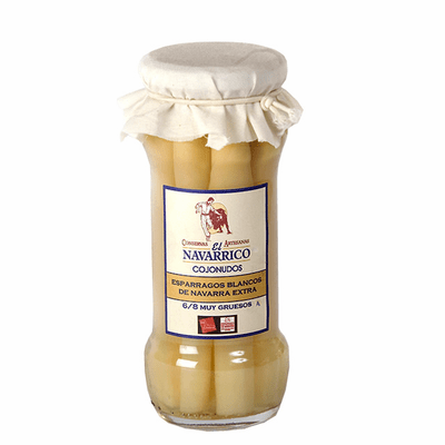 El Navarrico Cojonudos Esparragos Blancos De Navarra Extra ( White Asparagus ) Net. Wt 11.6 oz.
