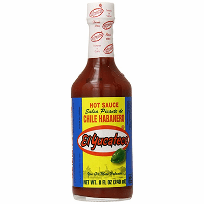 El Yucateco Red Hot Sauce ( Salsa Picante Roja de Chile Habanero ) Net. Wt 8 oz
