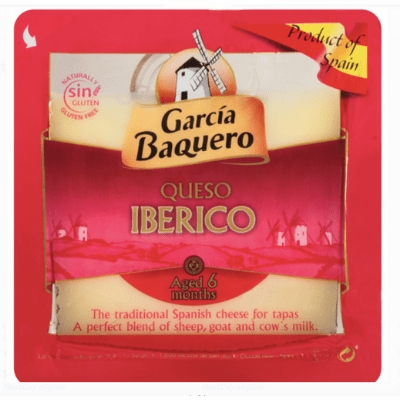 Queso Espanol Iberico (Hecho de una Mezcla de Leche de Vaca, Cabra y Oveja) en Cunas 5 oz.