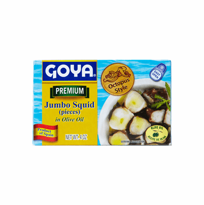 Goya Jumbo Squid in Olive Oil (Jumbo Calamar en aceite de Oliva) Net.Wt 4oz