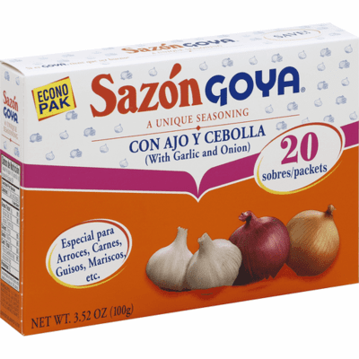 Goya Sazon con Ajo y Cebolla Econo Pack Net Wt 3.52 Oz