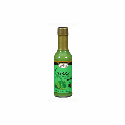 Grace Green Scotch Bonnet Hot Pepper Sauce with curry 5 oz.