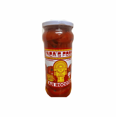 Inca Foods Aji Rocoto Mitades en Salmuera (Rocoto Hot Pepper Halves in Brine) Net. Wt 20oz