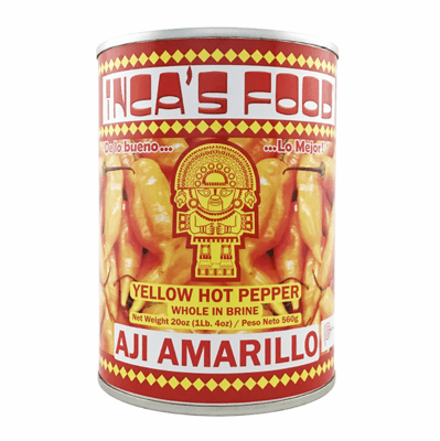 Inca's Food Aji Amarillo Entero Lata (Yellow Hot Pepper Whole in Brine ) 20 oz.