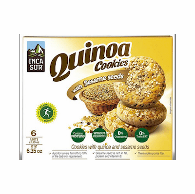 Inca Sur Cookies With Quinoa And Sesame Seeds Net.Wt 6.35 oz
