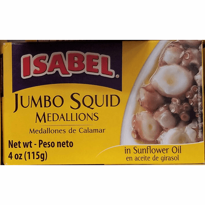 Isabel Jumbo Squid Medallions ( Medallones De Calamar Estilo Pulpo) 4 oz.