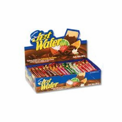 Jet Wafer Galletas Wafer con Sabores Surtidos Recubierta con Chocolate ()Wafer Cookies Assorted Flavors Covered with Chocolate) Contains 20 units 22g each Artificial Flavor