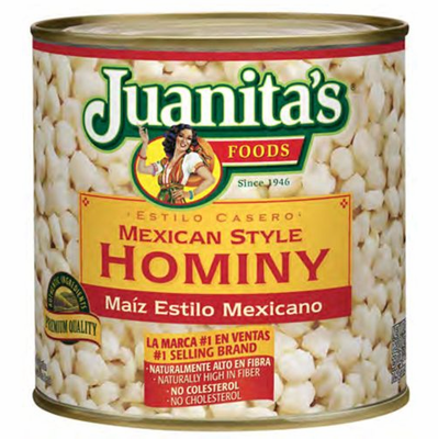 Juanitas Food Mexican Style Hominy Net.Wt 25 oz