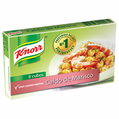 Knorr Caldo de Marisco (Seafood Bouillon Cubes) package 8 cubes weighing 80g
