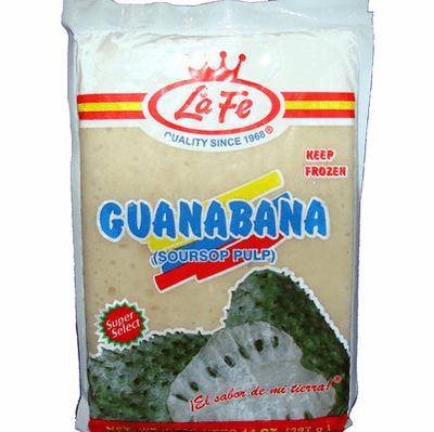 LA FE Guanabana Fruit Pulp 4 -14 oz Bags