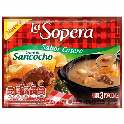 La sopera Crema de Sancocho (Cream of Sancocho Soup) 84 g rinde 6 porciones