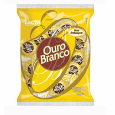 Lacta Ouro Branco, Bombom Recheado Coberto Com Choclate Branco 1 kilo