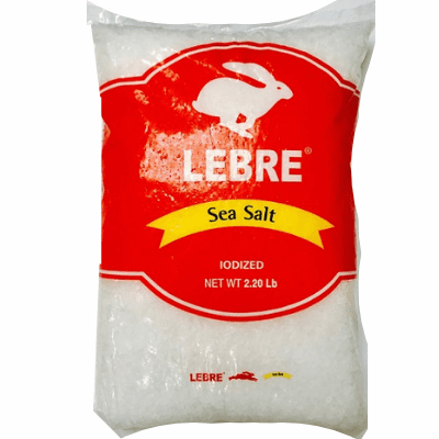 Lebre Sea Salt Iodized NET WT 2.20lb