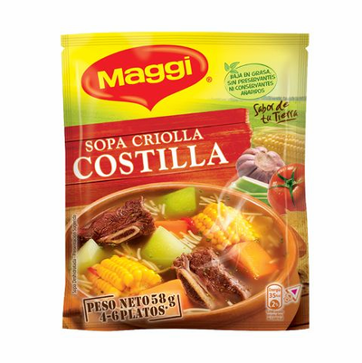 Maggi Sopa Criolla Costilla - Rib Flavored Soup Mix