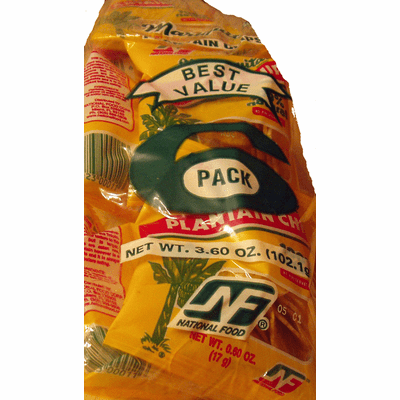 MARIQUITAS Plantain Chips 6 Pack Total Weight 3.6 oz