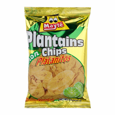 Mayte Plantains Chips Lemon - Platanitos con Sabor a Limon 3 oz