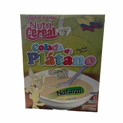 Nutri Cereal Colada de Platano Sabor Natural Net Wt. 7oz