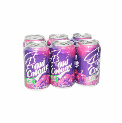OLD COLONY / INDIA Grape Soda 6-Pack 12 oz. Cans