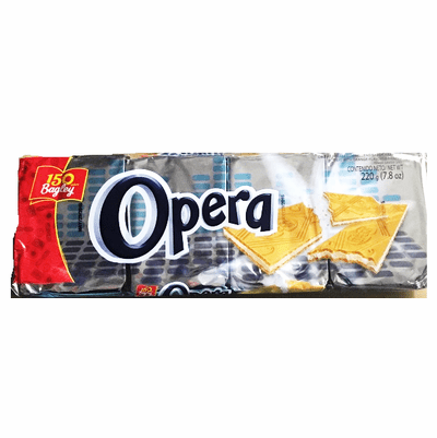 Opera Obleas con Sabor Naranja (Orange Flavor Wafers) Package 7.8oz Containing 4 Packets of 2 oz each Argentina