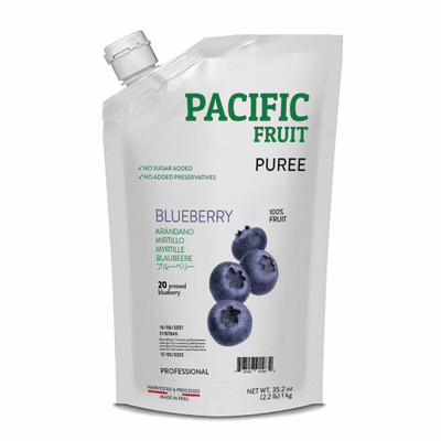 Pacific Fruit Puree de Mora (Blueberry) 100% Fruta Net Wt 2.2 Lb / 35.2 Oz