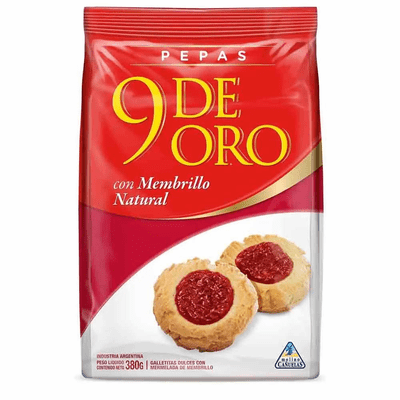 Pepas 9 De Oro Con Membrillo Natural Net.Wt 380 G