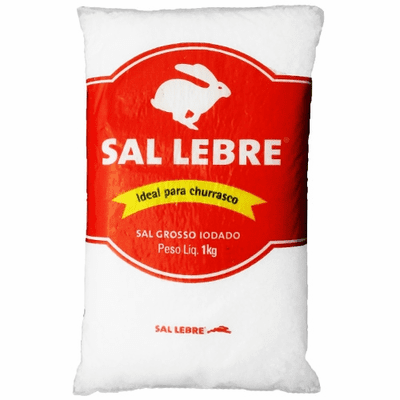 Sal Lebre Ideal Para Churrasco, Sal Grosso Iodado 1kg