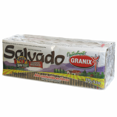 Salvado Bran Crackers Naturalmente Granix Net.Wt 135g