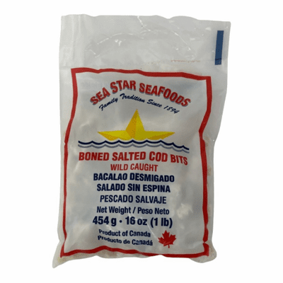 Sea Star Seafoods/ Labrador Bacalao sin Espinas (Choice Boned Salted Codfish) 16 oz