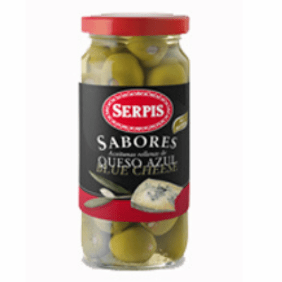 Serpis Aceitunas Verdes con Queso Azul 8.29 oz.