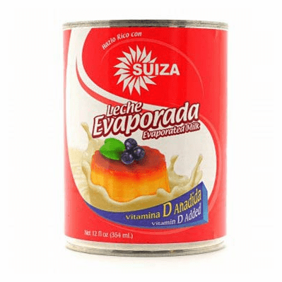 Suiza Evaporated Milk Vitamin D Added Net.Wt 12 oz