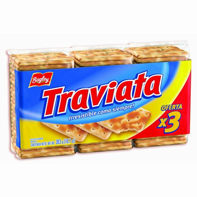 Traviata Galletas Tripack Crackers - Package Weight 10.7oz