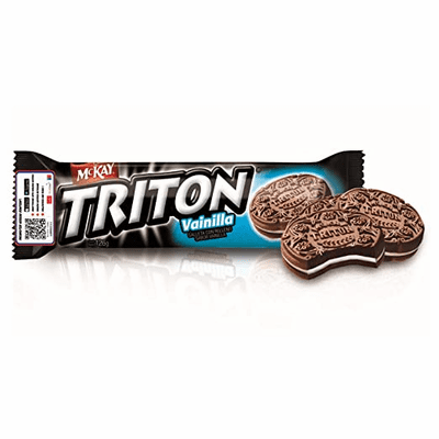 TRITON Chocolate Galleta Rellena Con Sabor Vainilla 126 grs.