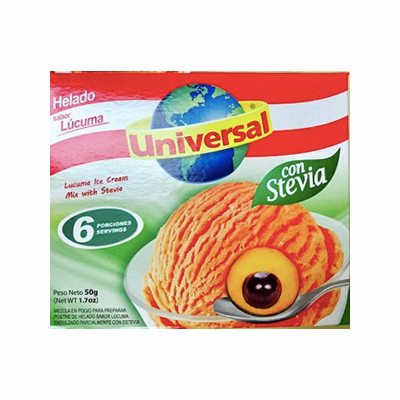 Universal Helado Sabor Lucuma (Lucuma Ice Cream with Stevia) Net.Wt 1.7 oz