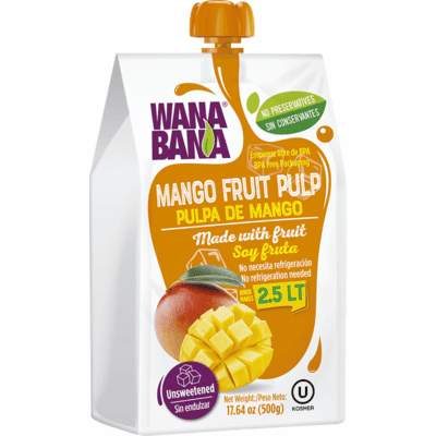 Wana Bana Mango Pulp ( Pulpa De Mango ) Net.Wt 500 g