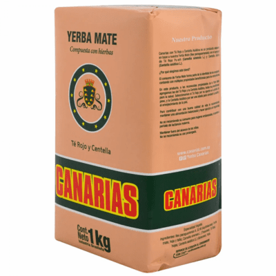 Yerba Mate Canarias Te Rojo Y Centella Net.Wt 1 Kg