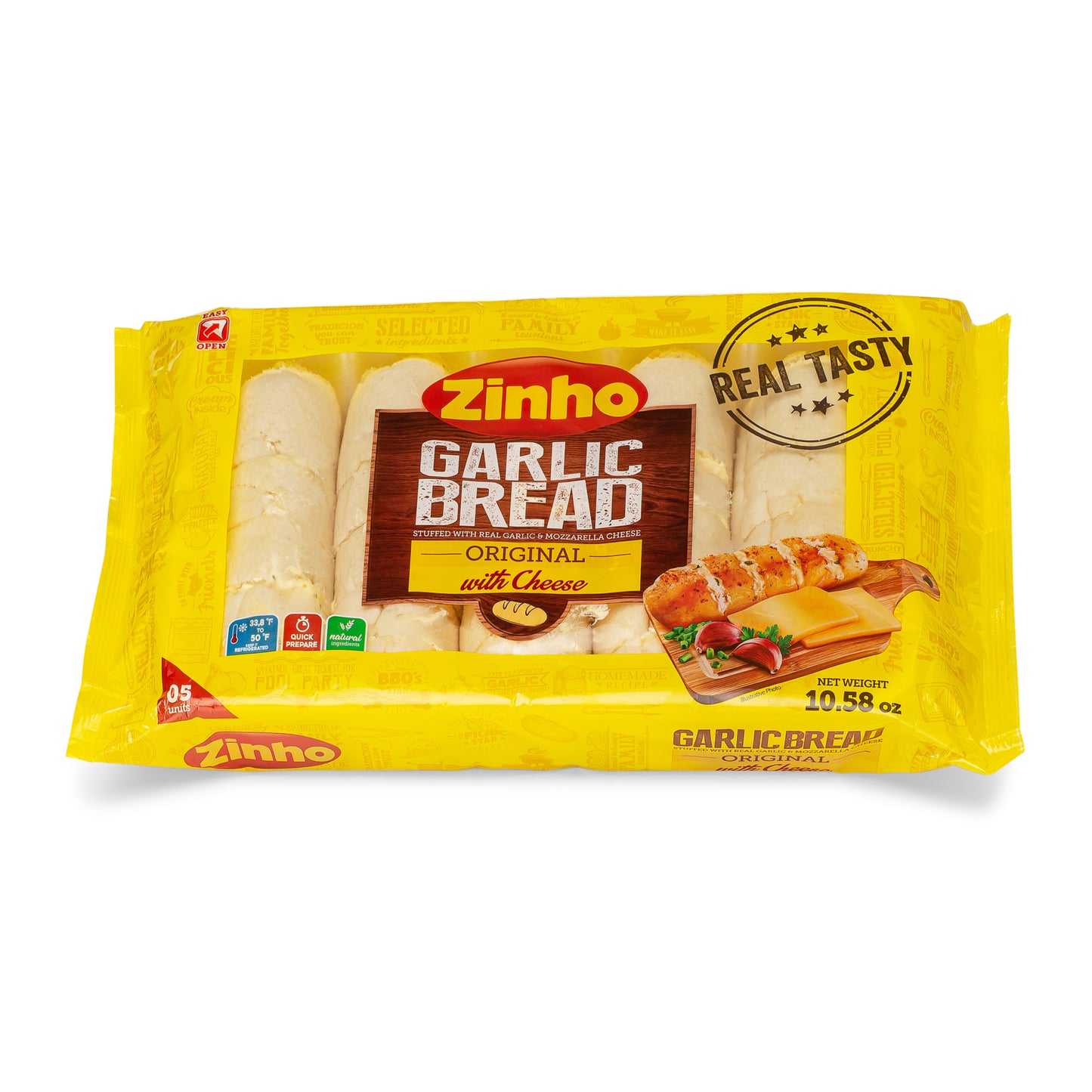 Zinho Garlic Bread Original With Cheese Net. Wt 10.58 oz