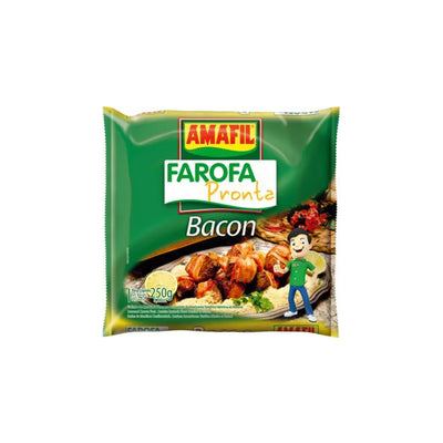 Amafil Farofa Pronta Bacon (Seasoned Cassava Flour) bag 250g (8.82oz)
