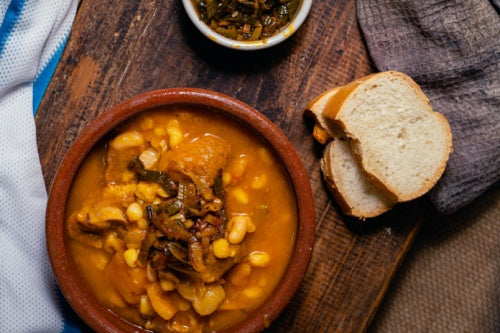 Locro traditional and typical Argentine food for national holidays made with Alicante pimenton