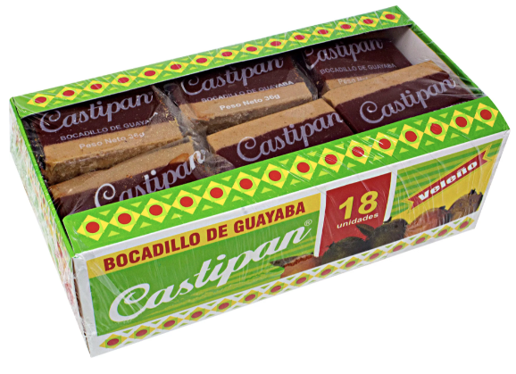 Castipan Bocadillo de Guayaba Tradicional 22 oz. 18 unidades)