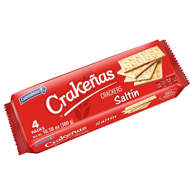 Colombina Crakeñas Crackers Saltin 4 Packs 10.58 oz