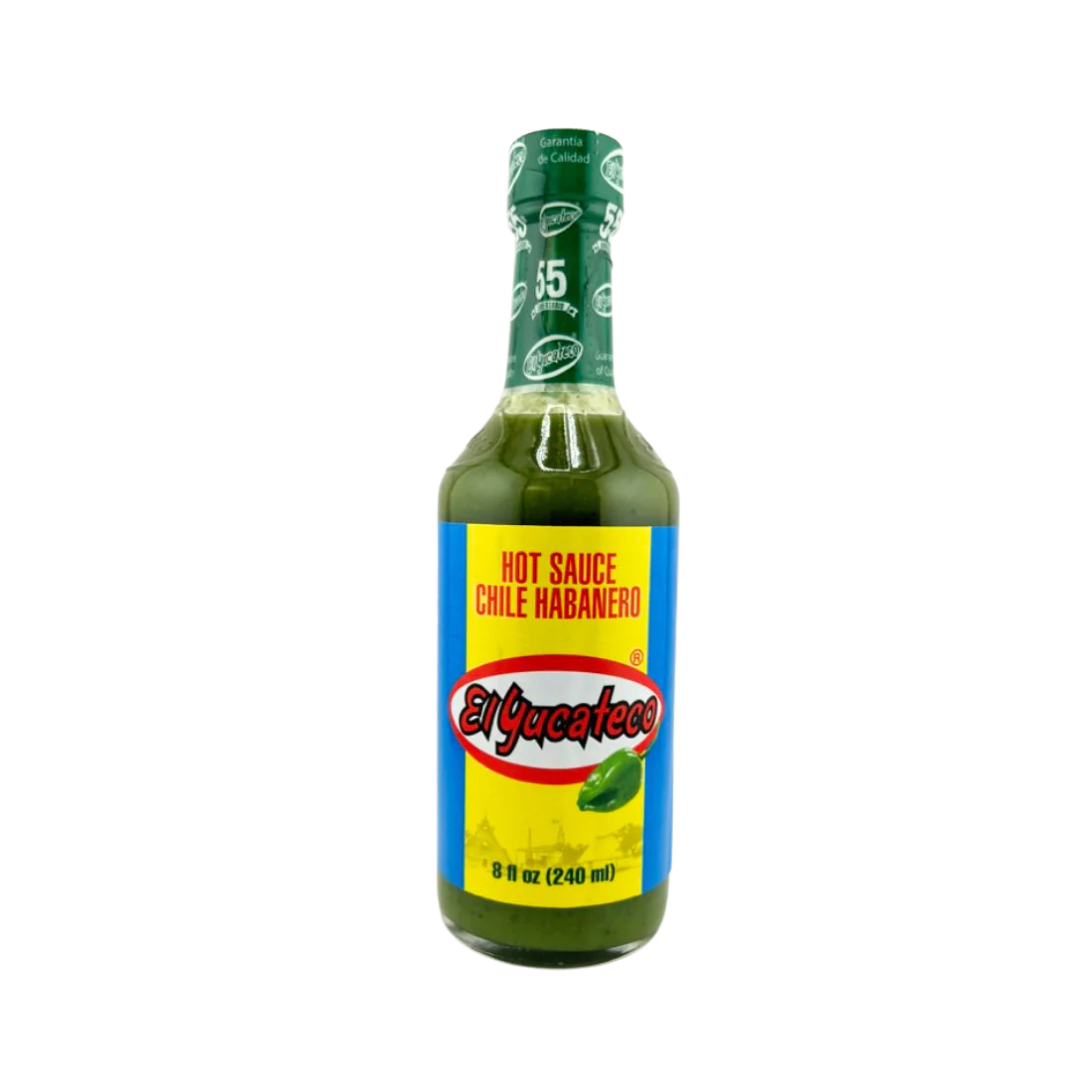 El Yucateco Green Hot Sauce (Salsa Picante Verde de Chile Habanero) 8 oz. 