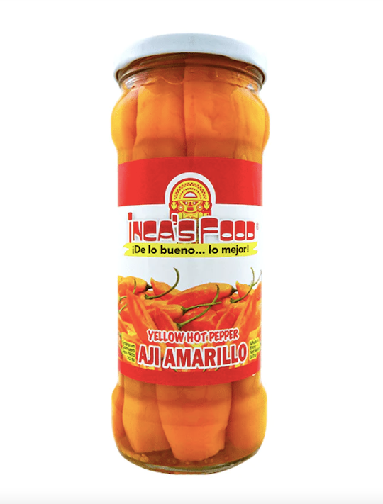 Inca's Food Aji Amarillo Yellow Hot Peppers in Brine 20 oz