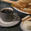 Argentinian traditional breakfast with La Virginia Cafe Instantaneo coffee, alfajores, dulce de leche, pancakes