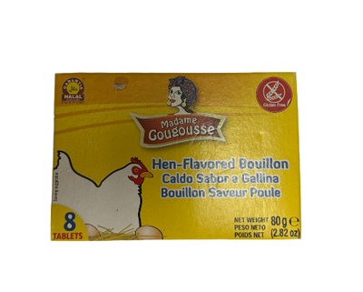 Madame Gougousse Caldo Sabor a Gallina Bouillon - Hen Flavored Bouillon Cubes 2.82 oz