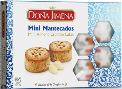 Dona Jimena Mini Mantecados ( Mini Almond Crumble Cakes) Net.Wt 8.8 oz
