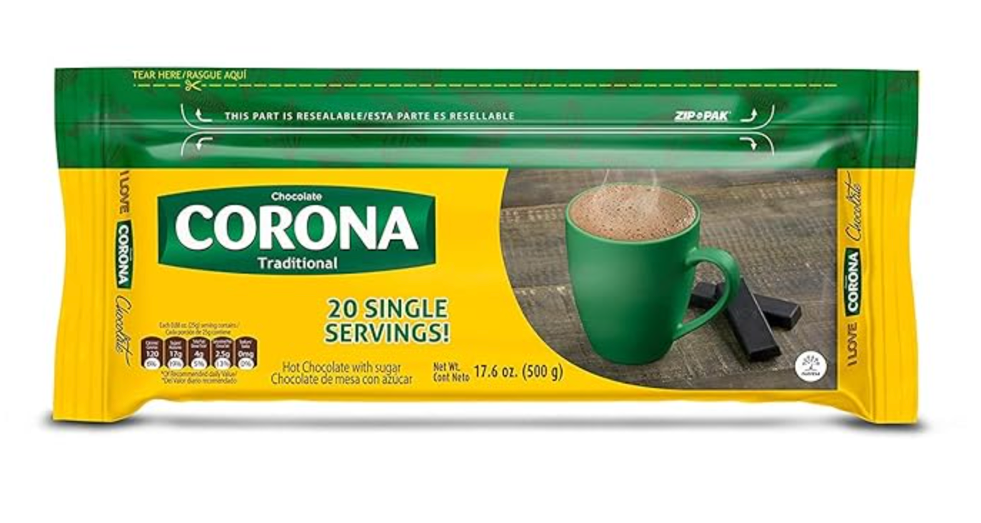 Chocolate Corona Tradicional Resealable Bag