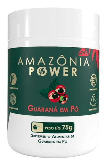 Amazonia Power Guarana Power (Guarana en Po) Net Wt 75 g