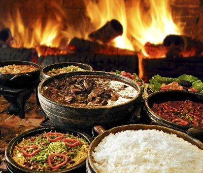 Brazilian meal seasoned with Arisco completo com pimenta