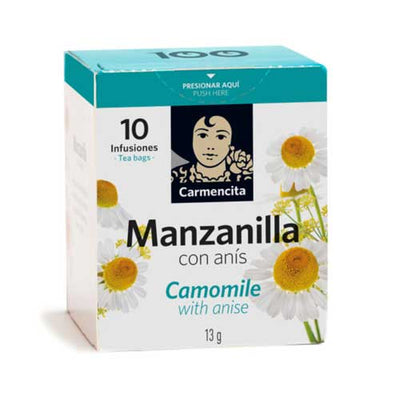 Carmencita Manzanilla con Anis - Camomile with Anise 10 Tea Bags .46 oz